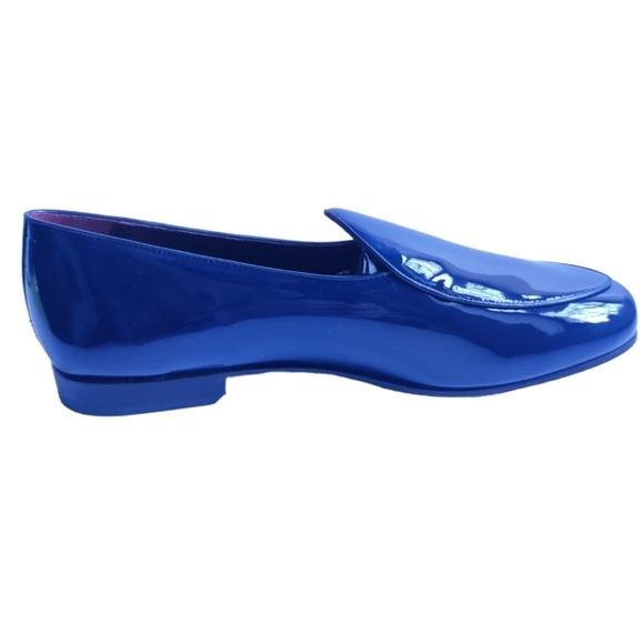 MICHAEL ANDREWS Men’s Blue Patent Belgian Slipper Loafers Sz 11 Shoes Old Money - Picture 5 of 13